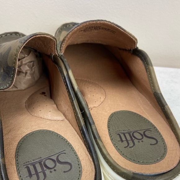 NWOT SOFFT Somers Moc Camo Slip On Sneaker Mules Leather - Picture 8 of 13